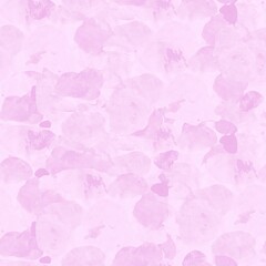 Watercolor delicate seamless pattern with abstract stains. Blurry bright textured pattern for textile design, fabrics, packaging etc. Hand made. Child’s drawing. Pink color. Water and sky surface
