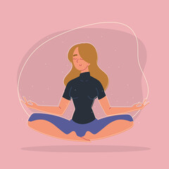 woman practicing meditation