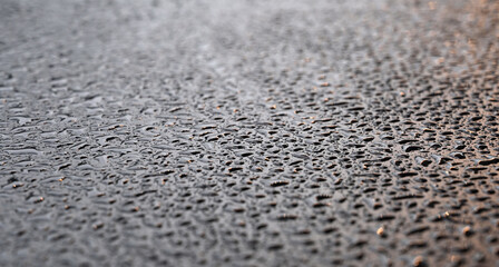 Close up water drops on metal surface can be used for web design