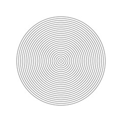 Concentric circle isolated on white background. Concentric circulation. Vector illustration.