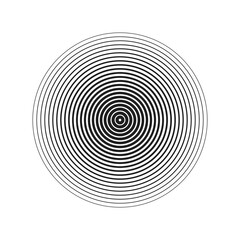 Concentric circle isolated on white background. Concentric circulation. Vector illustration.