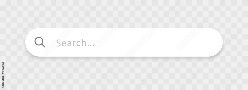 Fototapete search bar for ui and web site. search box vector element design. search form for websites with shad