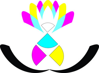 vector CMYK logo and line art logos