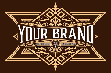 Western card with vintage style