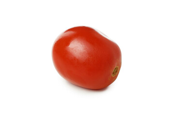 Pickled red tomato isolated on white background
