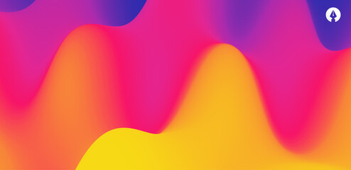 Abstract wavy background with modern gradient colors. Trendy liquid design. Modern pattern. Vector illustration for banners, flyers and presentation.