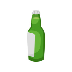 Flat design cartoon beer illustration. Oktoberfest element