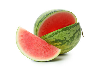 Ripe juicy watermelon isolated on white background