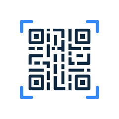 Qr, code, coding icon. Simple editable vector design isolated on a white background.