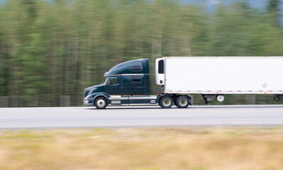 Heavy Cargo on the Road. A truck hauling freight along a highway