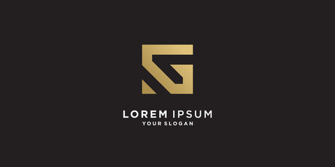 G logo with golden creative style Premium Vector part 6