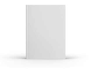 Hardcover book mockup isolated on white background
