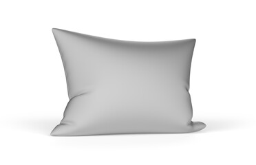 soft feather pillow isolated on white background