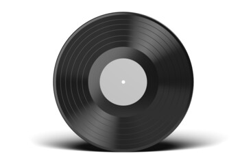 Vinyl record isolated on white background. Template for your design