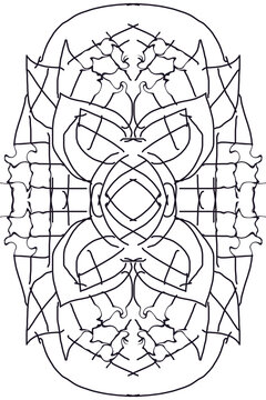 black and white background with circles