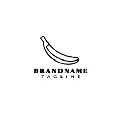 banana fruits logo icon cartoon design template style vector illustration