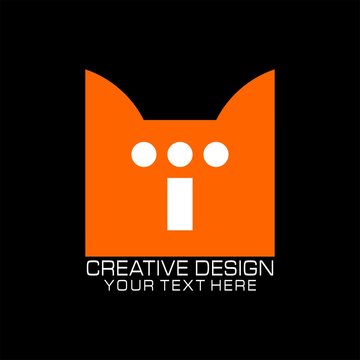 T letter logo design template vector, orange color abstract creative logo