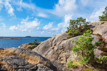 Landschaft auf der Halbinsel Helleviga in Norwegen