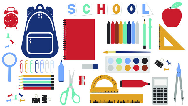 Vector of the school bundle