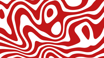Vector graphic of red wavy lines pattern. Optical art, opart striped. Texture with wavy, curves stripes. Good for wall decoration, business brochures, musical cover, poster design, etc.   
