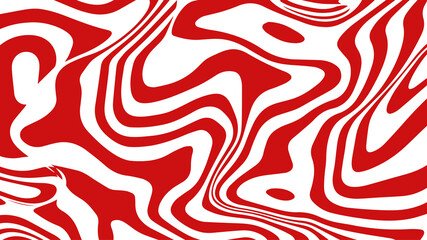 Vector graphic of red wavy lines pattern. Optical art, opart striped. Texture with wavy, curves stripes. Good for wall decoration, business brochures, musical cover, poster design, etc.   
