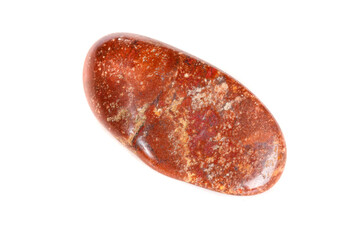 Macro mineral stone jasper on a white background