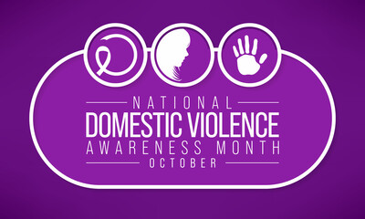 Domestic Violence awareness month (DVAM) is observed every year in October, to acknowledge domestic violence survivors and be a voice for its victims. Vector illustration