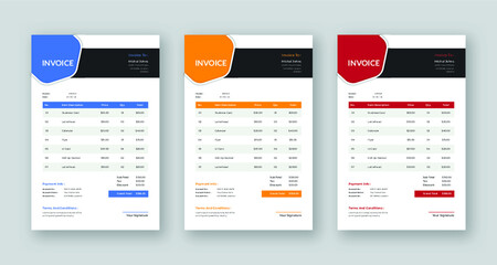 Obraz premium invoice template design Vector