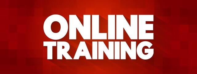 Online Training text quote, concept background
