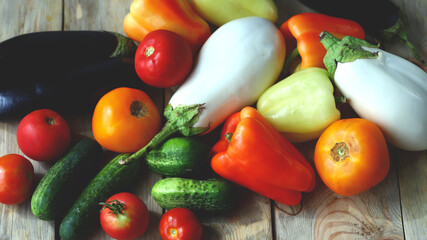 Set of fresh vegetables. Healthy food concept. Vegan claw.