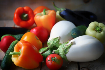 Set of fresh vegetables. Healthy food concept. Vegan claw.