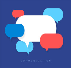 speech bubbles, communication concept, vector illustration