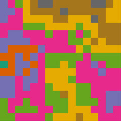 Color Pixels Cloud Abstract Computational Generative Art background illustration