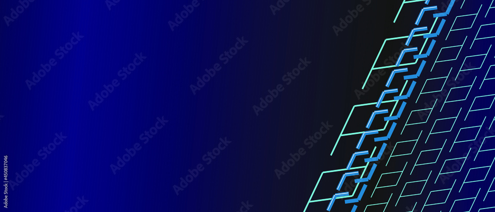 Poster abstract hi-tech background with geometric line pattern. modern dark blue tech vector background.