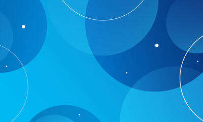 Minimal geometric background. Blue elements with fluid gradient. Dynamic shapes composition. Eps10 vector