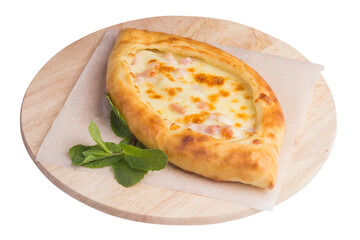 Flatbread with cheese and vegetables