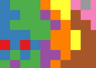 Color Pixels Cloud Abstract Computational Generative Art background illustration