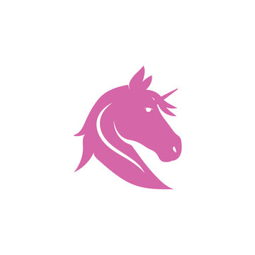 Unicorn magical icon design illustration template