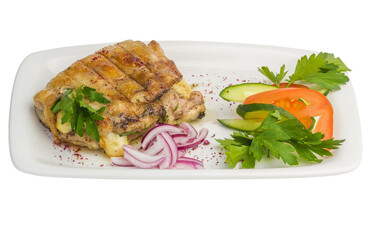 Meat fried with vegetables
