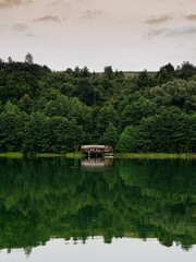 Fototapeta na wymiar House by the lake