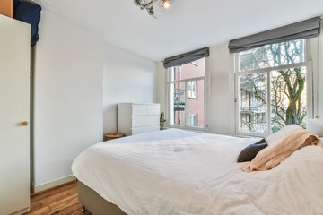 Beautiful interior design of modern and cozy bedroom