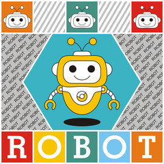 robot logo vector illustration - future technology - Artificial Intelligence - best for your business mascot
