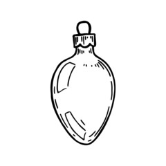 Hand drawn Christmas toy. Vector illustration in sketch style