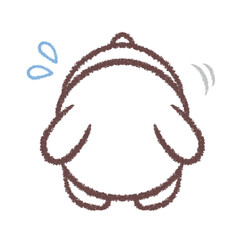 土下座するうさぎ（記号付き）