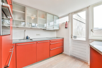 Interior of a beautiful kitchen of an elite house