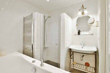 Interior design of beautiful and elegant bathroom