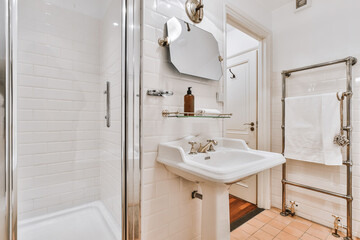 Interior design of beautiful and elegant bathroom
