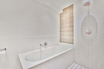 Interior design of beautiful and elegant bathroom