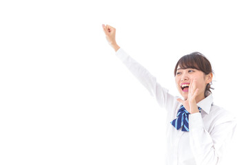 叫ぶ学生