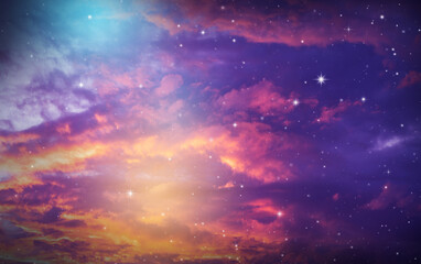 night sky with stars.